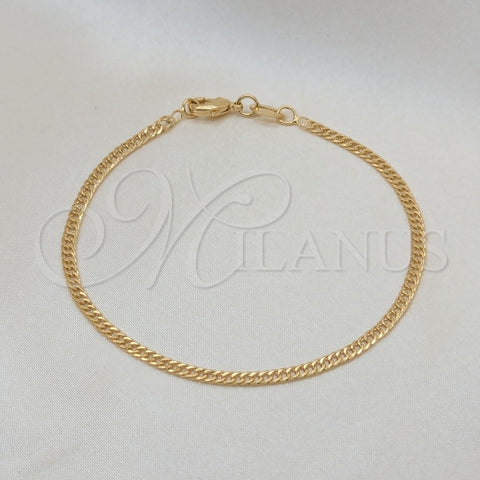 Oro Laminado Basic Necklace, Gold Filled Style Singapore Design, Polished, Golden Finish, 04.32.0571.07