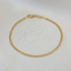 Oro Laminado Basic Necklace, Gold Filled Style Singapore Design, Polished, Golden Finish, 04.32.0571.07 (02 MM Thickness, 7 Inches Length)