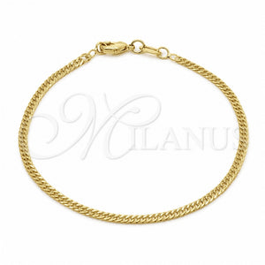 Oro Laminado Basic Necklace, Gold Filled Style Singapore Design, Polished, Golden Finish, 04.32.0571.07 (02 MM Thickness, 7 Inches Length)