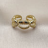 Oro Laminado Elegant Ring, Gold Filled Style Shell Design, Polished, Golden Finish, 01.341.0171 (One size fits all)