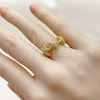 Oro Laminado Elegant Ring, Gold Filled Style Star Design, Matte Finish, Golden Finish, 01.341.0172 (One size fits all)