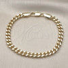 Gold Filled Bracelet — Basic Bracelet Miami Cuban Design Polished 03. 06 — alternate product view — SKU 161477 | Oro Laminado brazalete — básico Bracelet Miami Cuban diseño pulido 03. 06 — SKU 161477