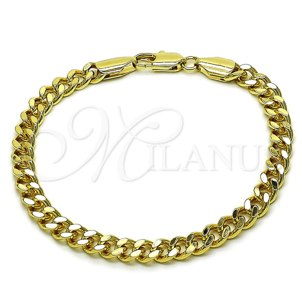 Gold Filled Bracelet — Basic Bracelet Miami Cuban Design Polished 03. 06 — alternate product view — SKU 161477 | Oro Laminado brazalete — básico Bracelet Miami Cuban diseño pulido 03. 06 — SKU 161477