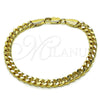 Gold Filled Bracelet — Basic Bracelet Miami Cuban Design Polished 03. 06 — alternate product view — SKU 161477 | Oro Laminado brazalete — básico Bracelet Miami Cuban diseño pulido 03. 06 — SKU 161477