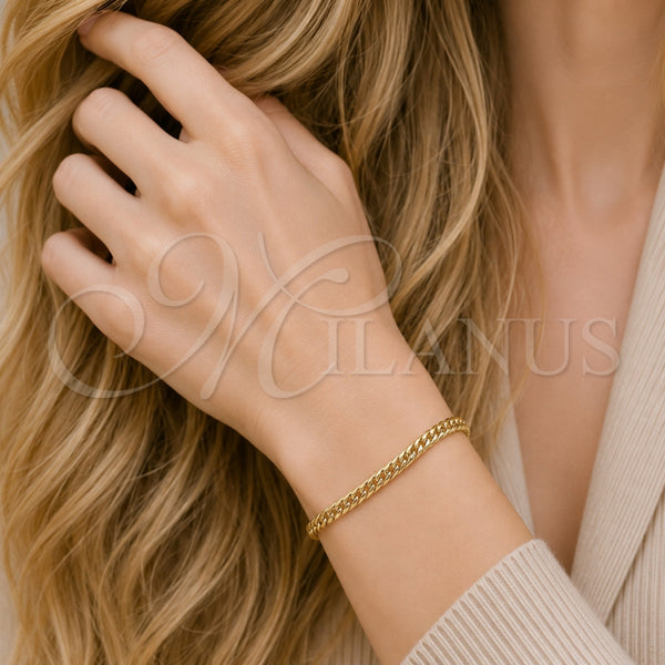 Gold Filled Bracelet — Basic Bracelet Polished 03. 04 MM Thickness 8 — alternate product view — SKU 161478 | Oro Laminado brazalete — básico Bracelet pulido 03. 04 MM Thickness 8 — SKU 161478
