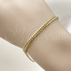 Oro Laminado Basic Bracelet, Gold Filled Style Polished, Golden Finish, 03.213.0299.07 (04 MM Thickness, 8 Inches Length)