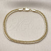 Oro Laminado Basic Bracelet, Gold Filled Style Polished, Golden Finish, 03.213.0299.07 (04 MM Thickness, 8 Inches Length)
