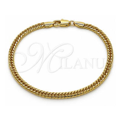 Oro Laminado Basic Bracelet, Gold Filled Style Polished, Golden Finish, 03.213.0299.07 (04 MM Thickness, 8 Inches Length)