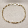 Oro Laminado Basic Bracelet, Gold Filled Style Polished, Golden Finish, 03.213.0297.07 (03 MM Thickness, 7 Inches Length)