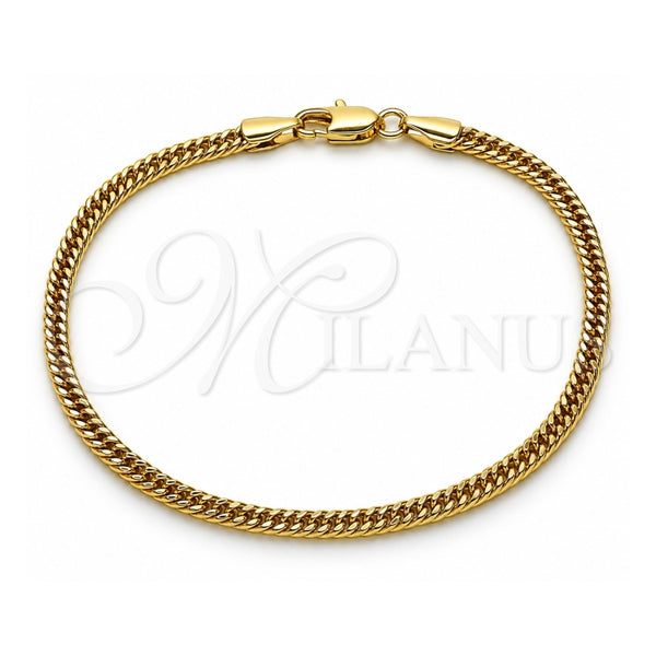 Oro Laminado Basic Bracelet, Gold Filled Style Polished, Golden Finish, 03.213.0297.07 (03 MM Thickness, 7 Inches Length)