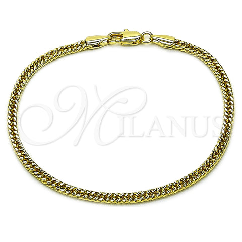 Oro Laminado Basic Bracelet, Gold Filled Style Polished, Golden Finish, 03.213.0297.07 (03 MM Thickness, 7 Inches Length)