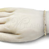 Oro Laminado Basic Bracelet, Gold Filled Style Concave Cuban Design, Polished, Golden Finish, 04.213.0356.09 (Thickness, 9 Inches Length)