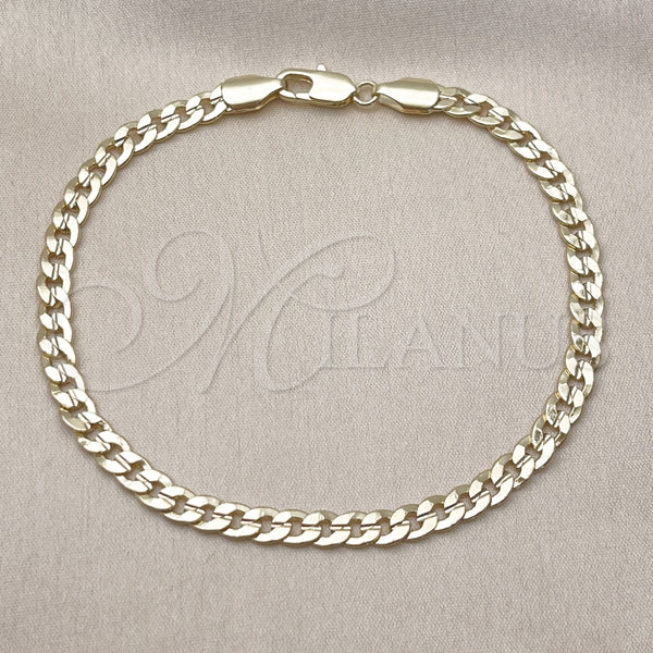 Gold Filled Bracelet — Basic Bracelet Concave Cuban Design Polished 04. Thickness — alternate product view — SKU 161480 | Oro Laminado brazalete — básico Bracelet Concave Cuban diseño pulido 04. Thickness — SKU 161480