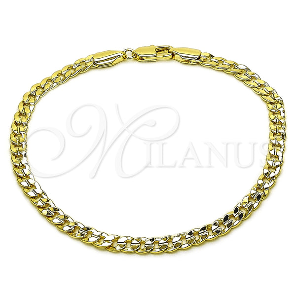 Gold-Filled Concave Cuban Bracelet 04.213.0356.09 — main product image — SKU 161480 | Pulsera de Oro Laminado 04.213.0356.09 — imagen principal del producto — SKU 161480