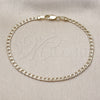 Gold Filled Bracelet — Basic Bracelet Curb and Pave Cuban Design Diamond — alternate product view — SKU 161481 | Oro Laminado brazalete — básico Bracelet Curb and Pave Cuban diseño Diamond — SKU 161481