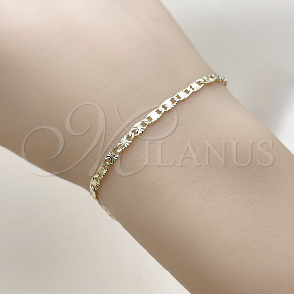 Gold Filled Bracelet — Basic Bracelet Mariner Design Diamond Cutting 04. 03 — main product view — SKU 161482 | Oro Laminado brazalete — básico Bracelet Mariner diseño Diamond Cutting 04. 03 — SKU 161482