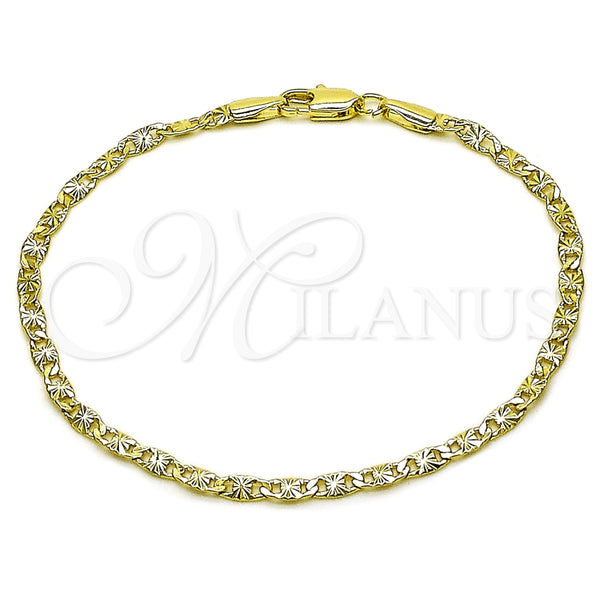 Gold Filled Bracelet — Basic Bracelet Mariner Design Diamond Cutting 04. 03 — alternate product view — SKU 161482 | Oro Laminado brazalete — básico Bracelet Mariner diseño Diamond Cutting 04. 03 — SKU 161482