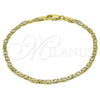 Gold Filled Bracelet — Basic Bracelet Mariner Design Diamond Cutting 04. 03 — alternate product view — SKU 161482 | Oro Laminado brazalete — básico Bracelet Mariner diseño Diamond Cutting 04. 03 — SKU 161482