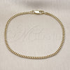 Gold Filled Bracelet — Basic Bracelet Miami Cuban Design Polished 04. Thickness — alternate product view — SKU 161483 | Oro Laminado brazalete — básico Bracelet Miami Cuban diseño pulido 04. Thickness — SKU 161483