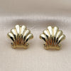 Gold Filled Ring — Stud Earring Shell Design Polished 02. — alternate product view — SKU 161489 | Oro Laminado anillo — Stud Earring Shell diseño pulido 02. — SKU 161489