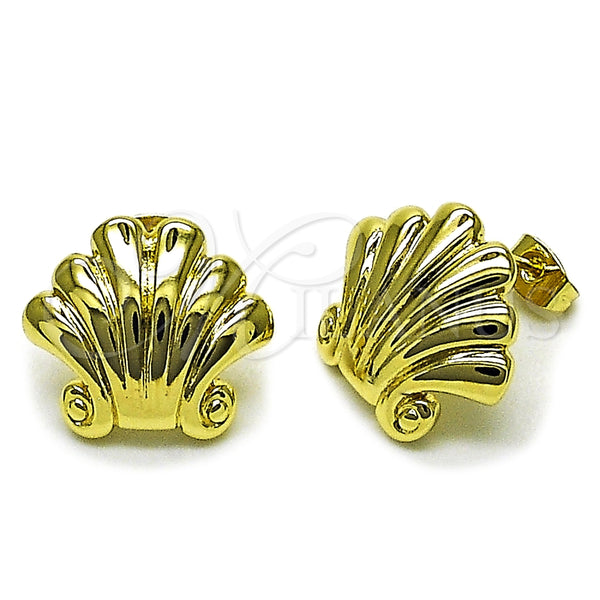 Gold Filled Ring — Stud Earring Shell Design Polished 02. — alternate product view — SKU 161489 | Oro Laminado anillo — Stud Earring Shell diseño pulido 02. — SKU 161489