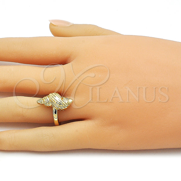 Gold Filled Ring — Elegant Ring Snail Design Diamond Cutting 01. One — alternate product view — SKU 161490 | Oro Laminado anillo — Elegant Ring Snail diseño Diamond Cutting 01. One — SKU 161490