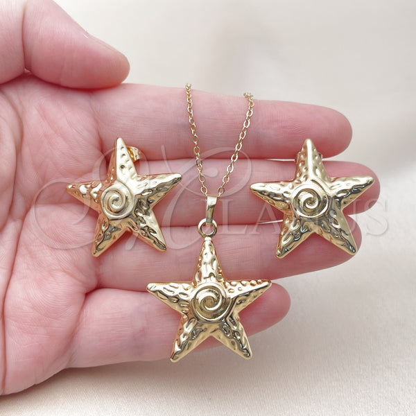 Gold Filled Ring — Earring and Pendant Adult Set Star and Snail — alternate product view — SKU 161494 | Oro Laminado anillo — Earring and Pendant Adult Set estrella and Snail — SKU 161494