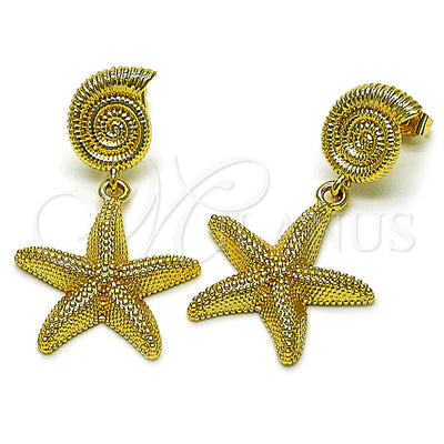 Gold-Filled Star and Snail Earrings 02.282.0066 — main product image — SKU 161518 | Aretes de Oro Laminado 02.282.0066 — imagen principal del producto — SKU 161518