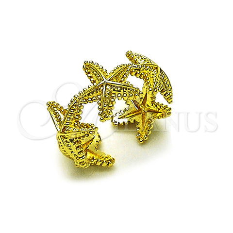 Oro Laminado Elegant Ring, Gold Filled Style Star Design, Polished, Golden Finish, 01.341.0173 (One size fits all)