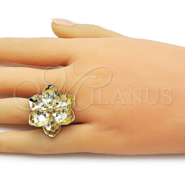 Gold Filled Ring — Elegant Ring Flower Design Diamond Cutting 01. One — alternate product view — SKU 161532 | Oro Laminado anillo — Elegant Ring flor diseño Diamond Cutting 01. One — SKU 161532