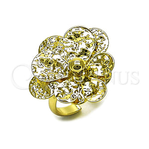 Gold Filled Ring — Elegant Ring Flower Design Diamond Cutting 01. One — main product view — SKU 161533 | Oro Laminado anillo — Elegant Ring flor diseño Diamond Cutting 01. One — SKU 161533