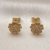 Gold Filled Ring — Stud Earring Flower Design Diamond Cutting 02. — alternate product view — SKU 161545 | Oro Laminado anillo — Stud Earring flor diseño Diamond Cutting 02. — SKU 161545