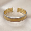 Oro Laminado Individual Bangle, Gold Filled Style Greek Key Design, Diamond Cutting Finish, Tricolor, 07.170.0052.1