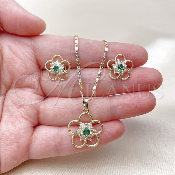 Gold Filled Ring — Earring and Pendant Adult Set Flower Design with — alternate product view — SKU 161559 | Oro Laminado anillo — Earring and Pendant Adult Set flor diseño with — SKU 161559