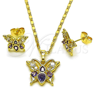 Gold Filled Ring — Earring and Pendant Adult Set Butterfly Design with — main product view — SKU 161562 | Oro Laminado anillo — Earring and Pendant Adult Set mariposa diseño with — SKU 161562