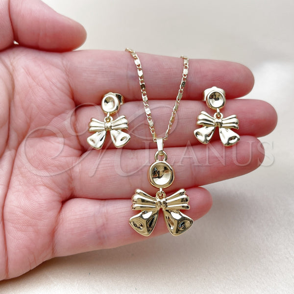 Gold Filled Ring — Earring and Pendant Adult Set Bow Design Polished — alternate product view — SKU 161566 | Oro Laminado anillo — Earring and Pendant Adult Set Bow diseño pulido — SKU 161566