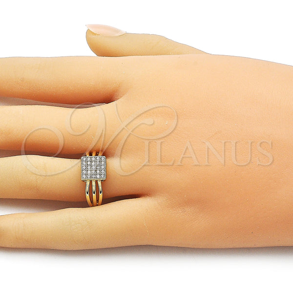 Gold Filled Ring — Multi Stone Ring with White Micro Pave Polished — alternate product view — SKU 161617 | Oro Laminado anillo — Multi Stone Ring with blanco Micro Pave pulido — SKU 161617