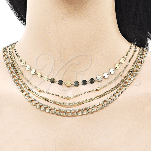 Stainless Steel Necklace — Fancy Necklace Miami Cuban Design Polished 04. Thickness — alternate product view — SKU 161692 | Acero Inoxidable collar — elegante Necklace Miami Cuban diseño pulido 04. Thickness — SKU 161692