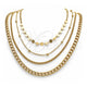 Stainless Steel Fancy Necklace, Miami Cuban Design, Polished, Golden Finish, 04.437.0001.24 (Thickness, 16 Inches Length)