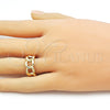 Oro Laminado Elegant Ring, Gold Filled Style Miami Cuban Design, Polished, Golden Finish, 01.310.0036