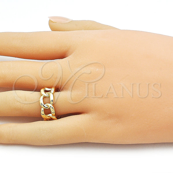 Gold Filled Ring — Elegant Ring Miami Cuban Design Polished 01. One — alternate product view — SKU 161702 | Oro Laminado anillo — Elegant Ring Miami Cuban diseño pulido 01. One — SKU 161702