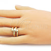 Oro Laminado Elegant Ring, Gold Filled Style Polished, Golden Finish, 01.310.0037