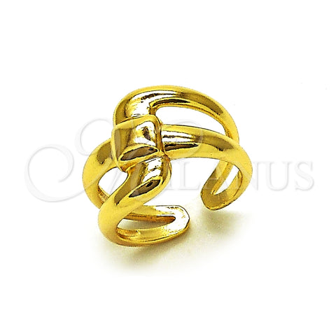 Oro Laminado Elegant Ring, Gold Filled Style Polished, Golden Finish, 01.310.0037