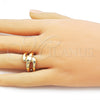 Oro Laminado Elegant Ring, Gold Filled Style Polished, Golden Finish, 01.310.0037 (One size fits all)