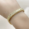 Oro Laminado Solid Bracelet, Gold Filled Style Matte Finish, Golden Finish, 03.213.0378.07 (Thickness, 7 Inches Length)