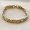 Oro Laminado Solid Bracelet, Gold Filled Style Matte Finish, Golden Finish, 03.213.0378.07 (Thickness, 7 Inches Length)