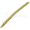 Oro Laminado Solid Bracelet, Gold Filled Style Matte Finish, Golden Finish, 03.213.0378.07 (Thickness, 7 Inches Length)