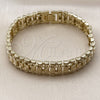 Oro Laminado Solid Bracelet, Gold Filled Style Diamond Cutting Finish, Golden Finish, 03.213.0380.08 (12 MM Thickness, 8 Inches Length)