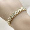 Oro Laminado Solid Bracelet, Gold Filled Style Matte Finish, Golden Finish, 03.213.0381.07