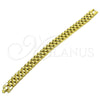 Oro Laminado Solid Bracelet, Gold Filled Style Polished, Golden Finish, 03.213.0388.08